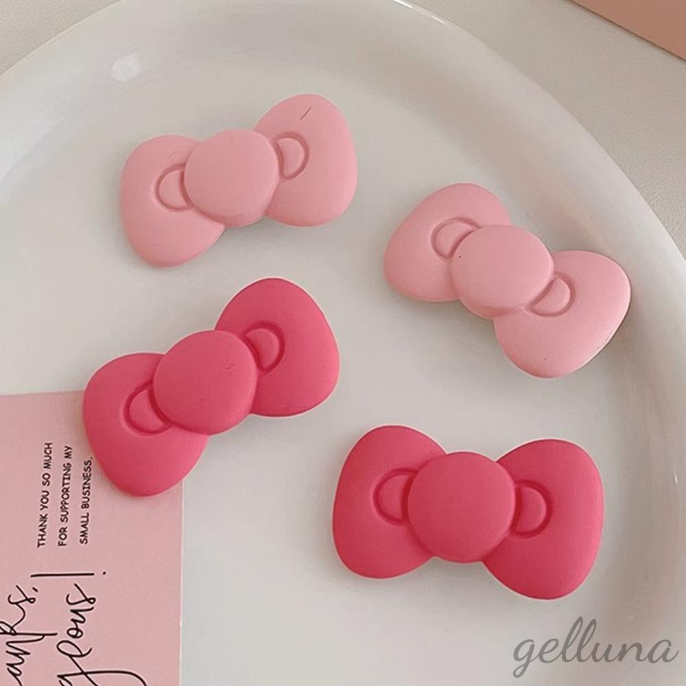 젤루나 젤루나 (2P) 귀여운 무광 키치 리본 헤어 우정 머리핀 H-133