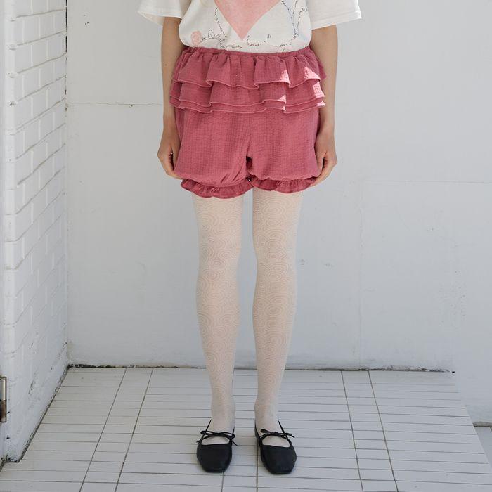 Frilled Pumpkin Shorts, Deep Pink