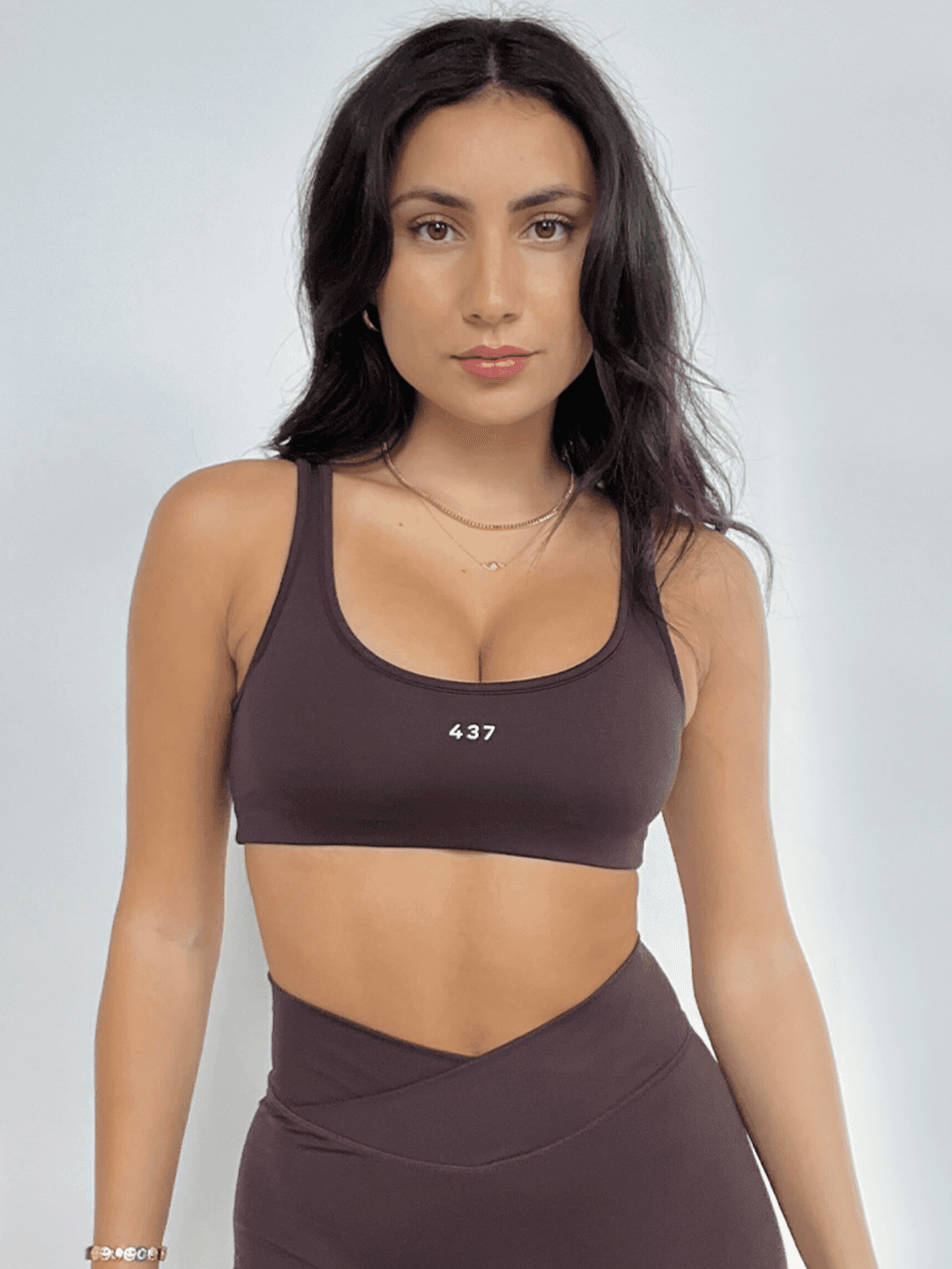 The Scoop Neck Bra / Espresso - X SMALL