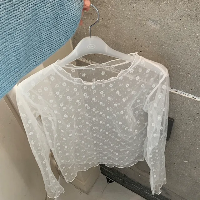 flower layering tee (white)
