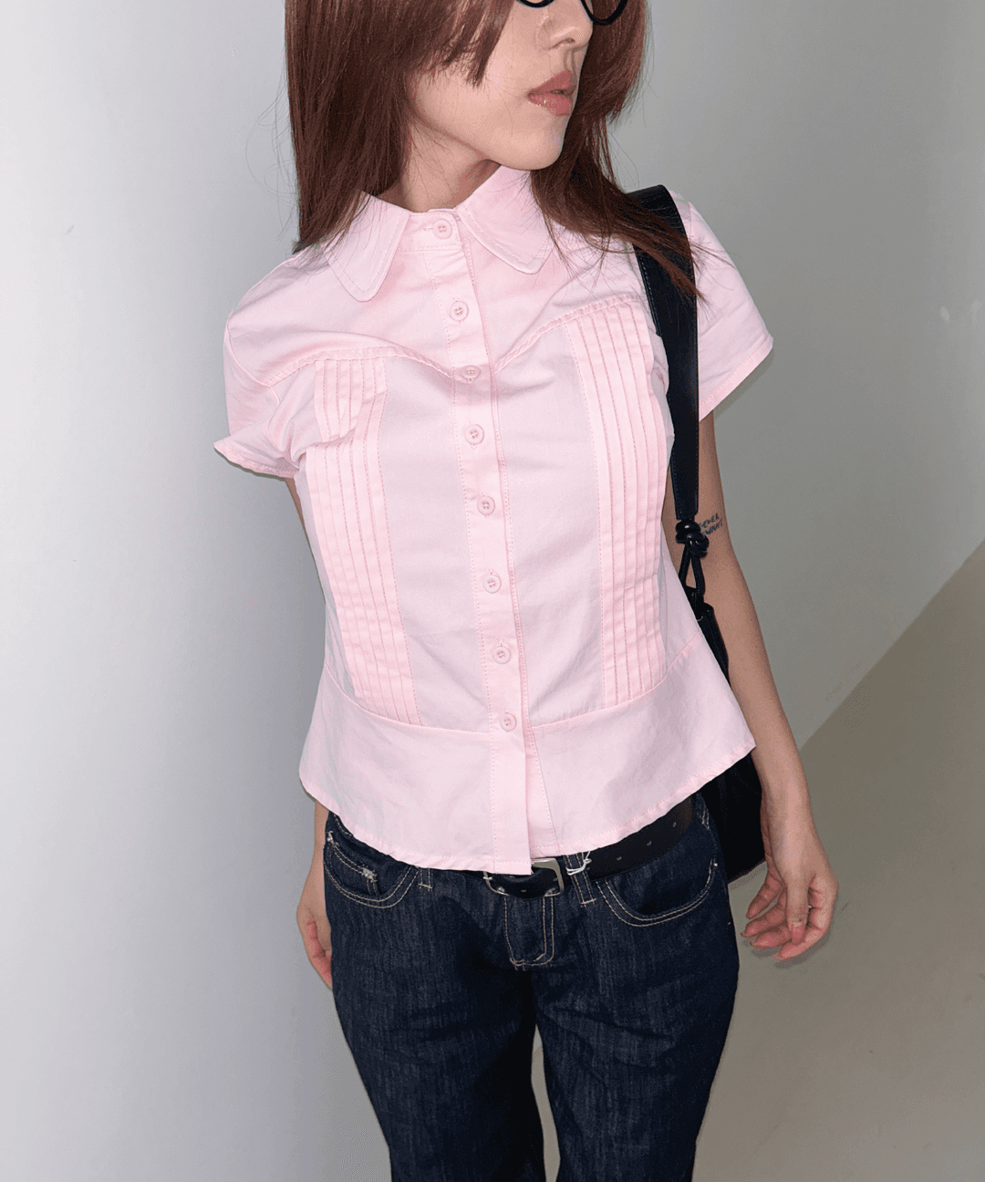 PINTUCK CAP BLOUSE SH