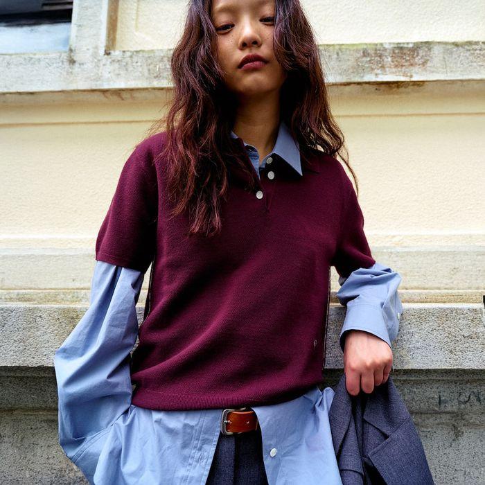 Collar Pique Knit Pullover  Wine (KE4851M03Z)