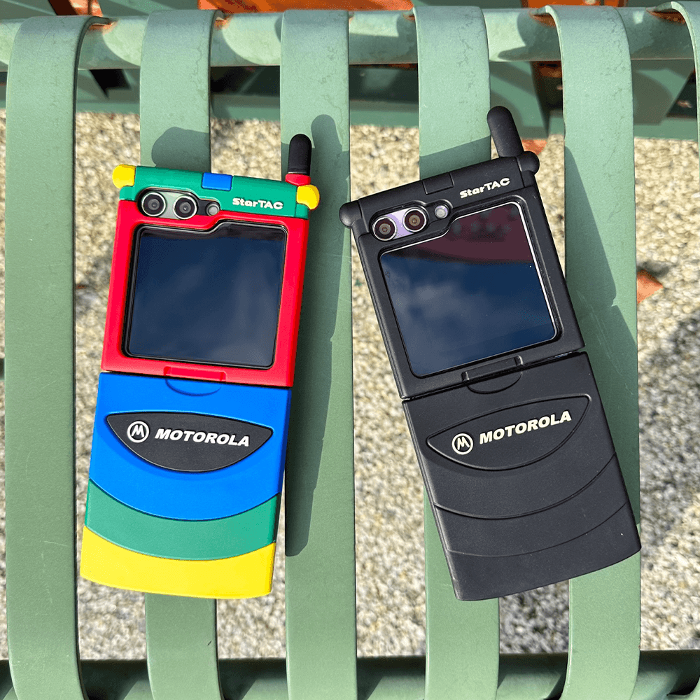 갤럭시 z플립5 스타택 케이스 지플립5 레트로 케이스 블랙