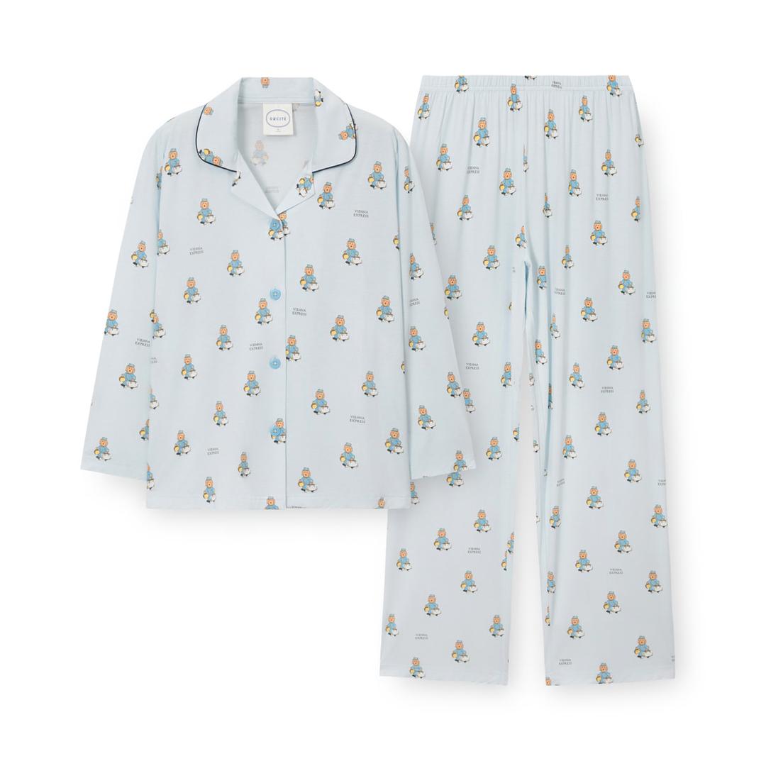 여성 H010 벨보이루이 긴소매 파자마 세트