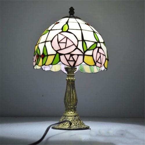 빈티지 스테인드 글라스 단스탠드 조명 탁상 무드등