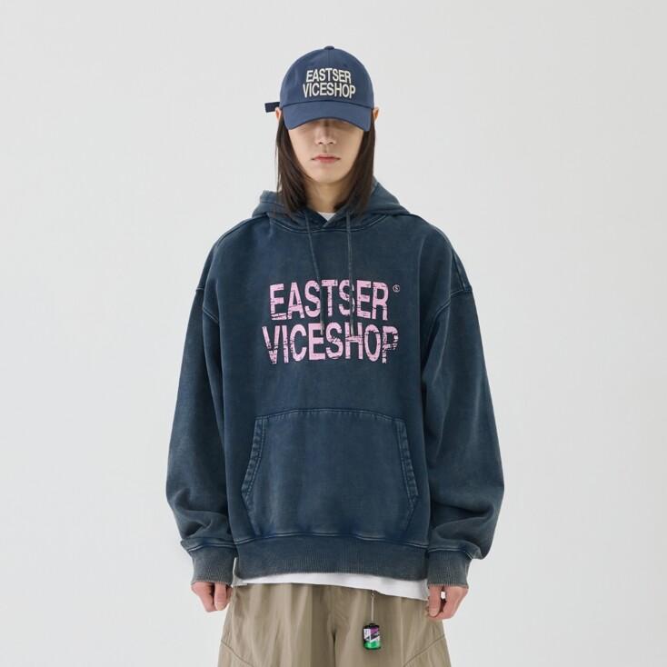 Vice Shop Dyed Hoodie - Washed Navy