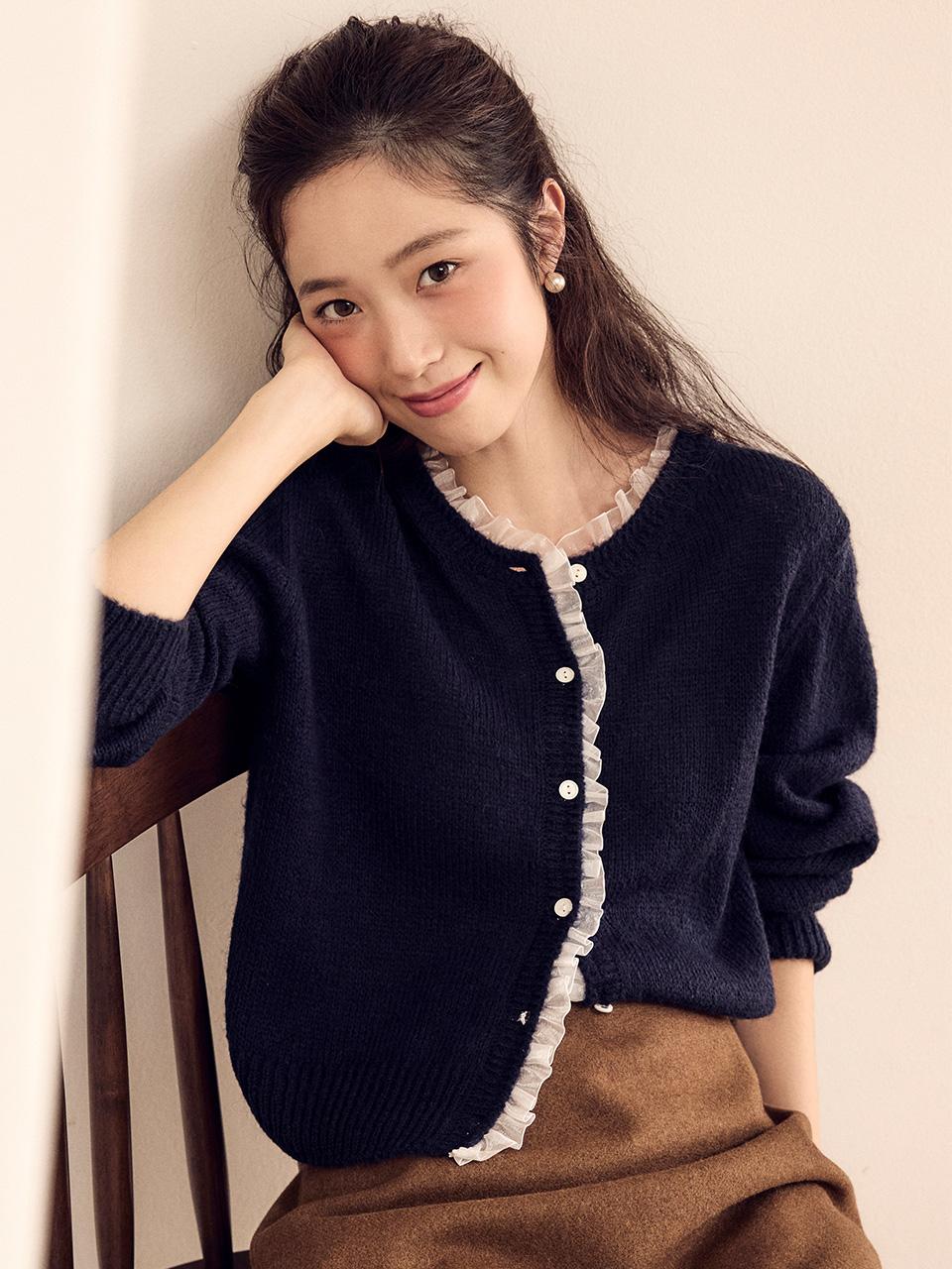 유어네임히얼 포근이 레이스 울 가디건 (3COL) Y5T092