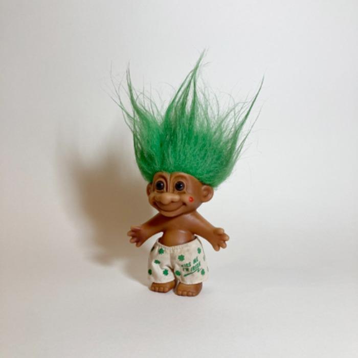 [U.S.A]80s "Kiss me! I'm irish!\" Troll figure.