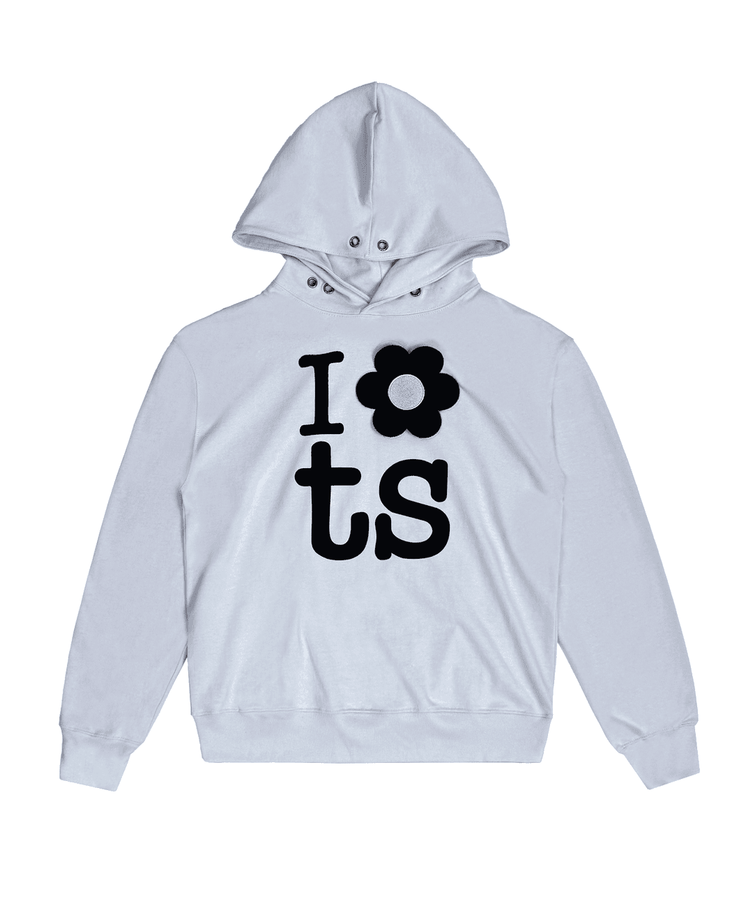 플라워 후드티 스카이블루