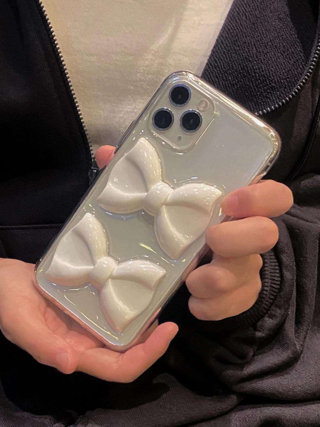 white ribbon phonecase