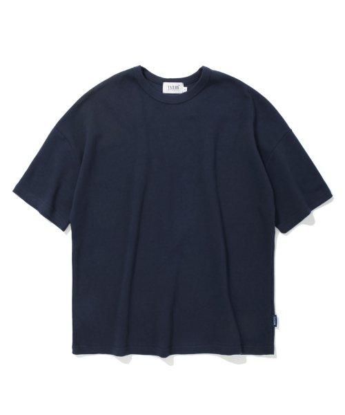테일러 오버핏 베이직 티셔츠 (네이비)