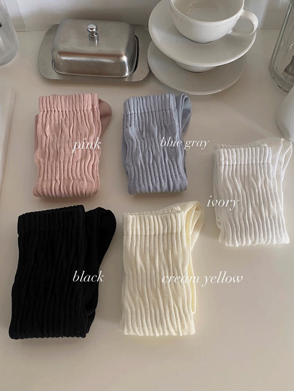 물결 주름 socks - 5color (양말/봄양말/파스텔/양말신상)