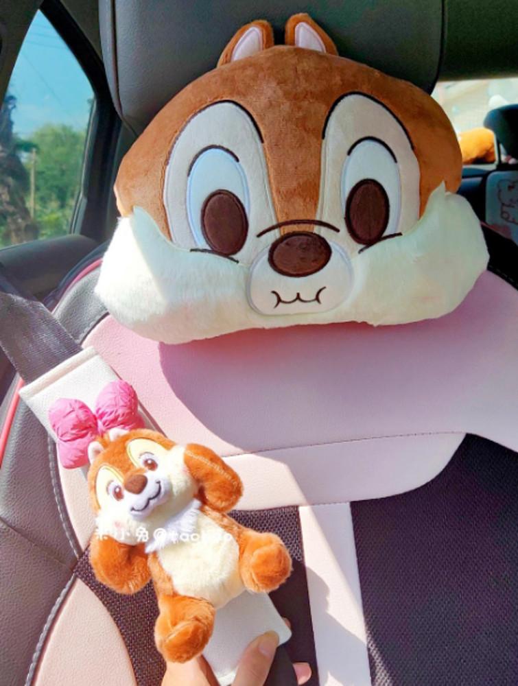 디즈니 칩앤데일 차량용 머리쿠션 등쿠션 자동차 꾸미기