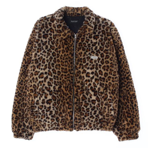 세인트페인 (M)브라운 레오파드 퍼 집업