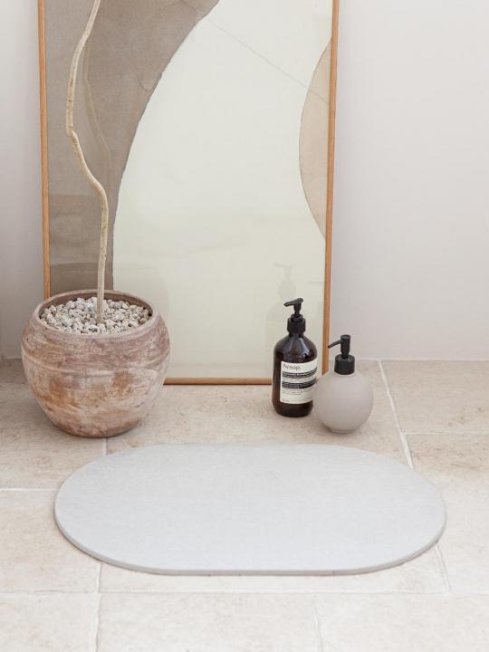 [세레스홈] 라운드 규조토 발매트 주방 욕실 화장실 현관 발닦개 M