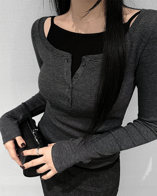 비브앤러브 [Today 그레이] 레이어드 나시 (*5COLOR)