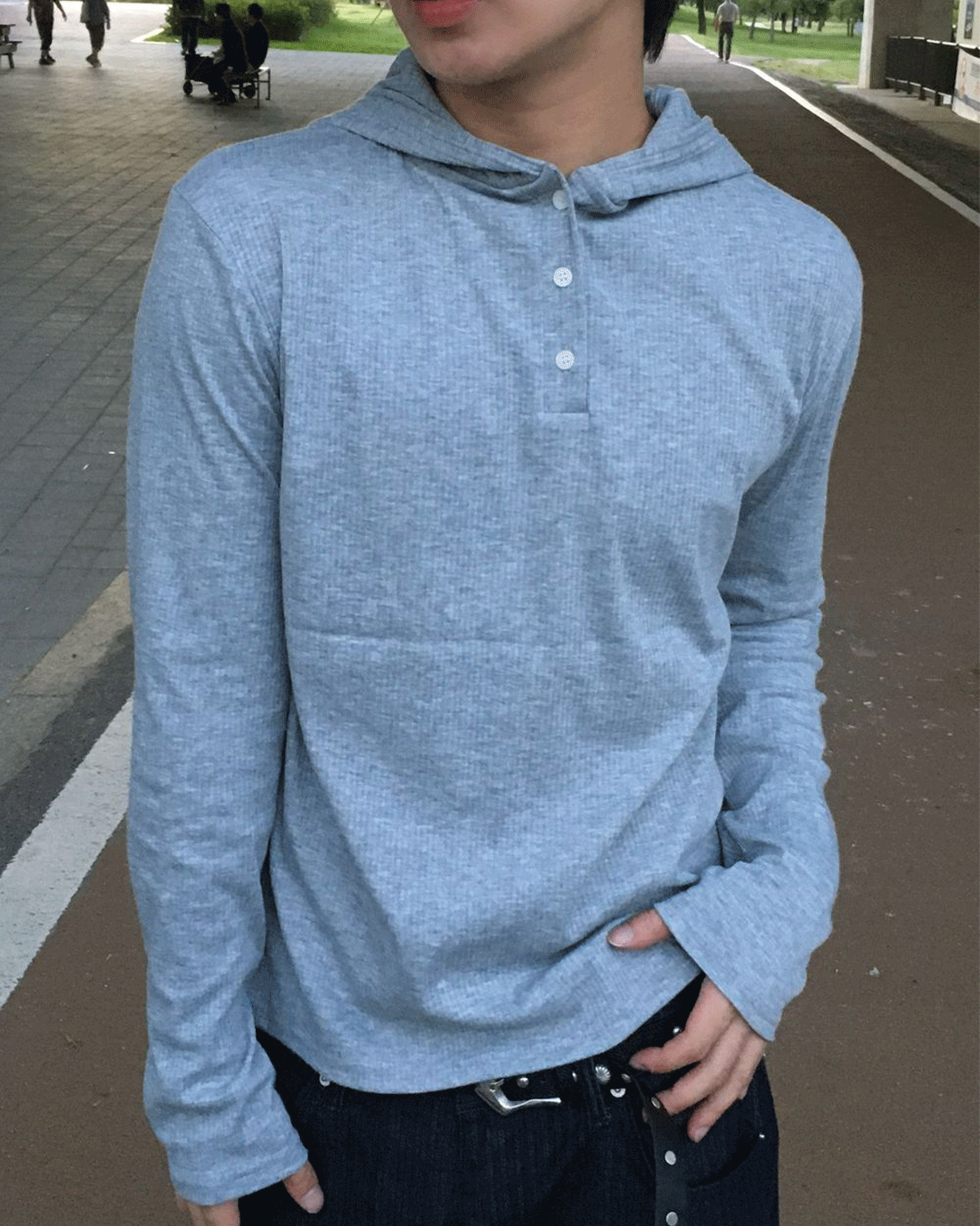 레이어 헨리넥 워머 후드티 3C