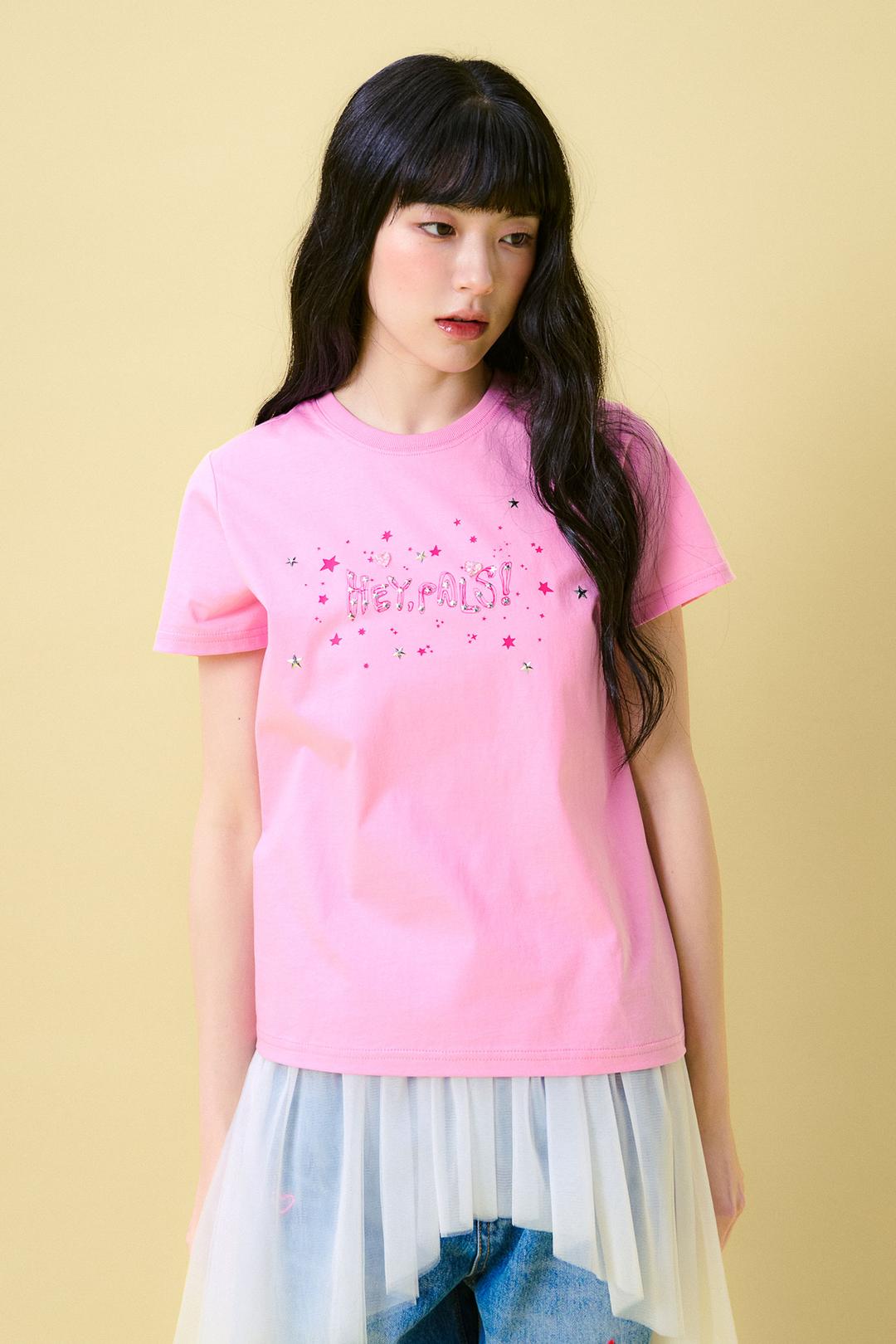 Hey Pals Milkyway T-shirt - Pink