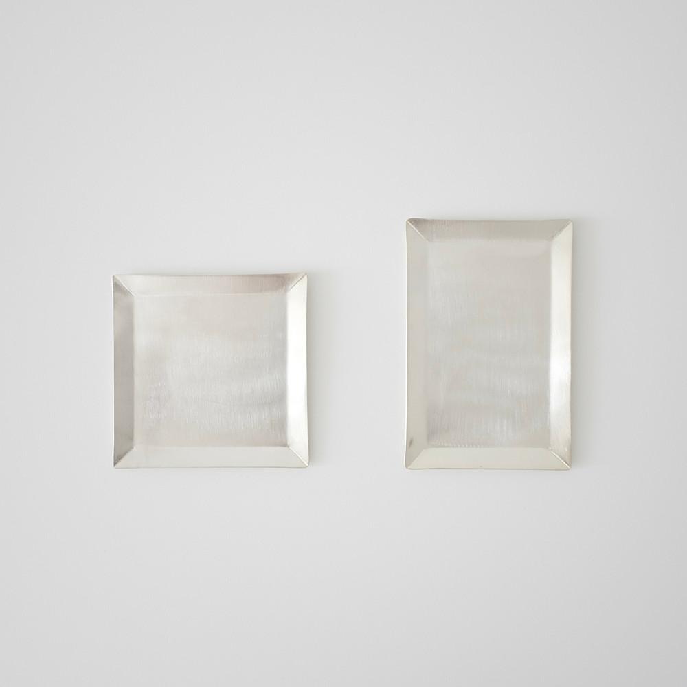Silver Plated Square Plate 실버 무광 사각 플레이트