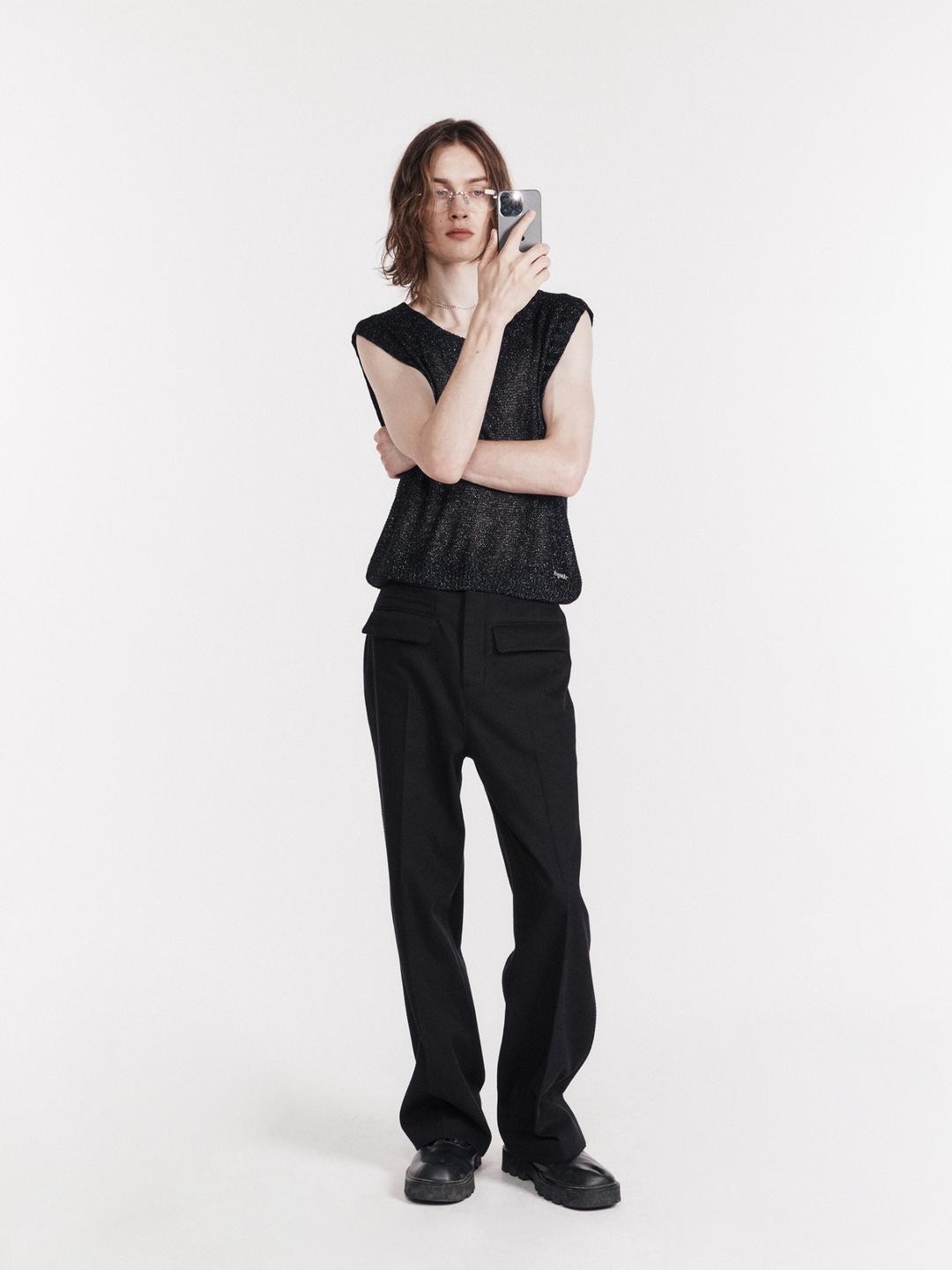 Cotton Twill Pants (Black) / Black