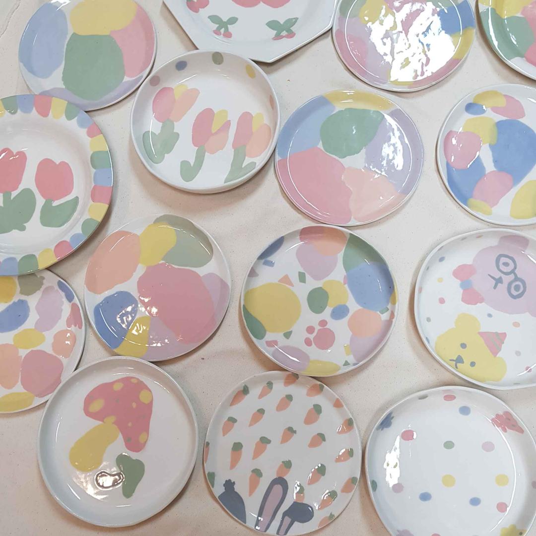 색소지를 이용한 나만의 쓰임있는 예쁜 도자기 만들기(마블/패턴)