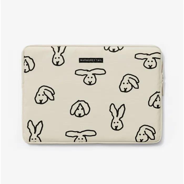 노트북/태블릿 나일론 파우치 - 버니버니 크림 (12,14,16인치)