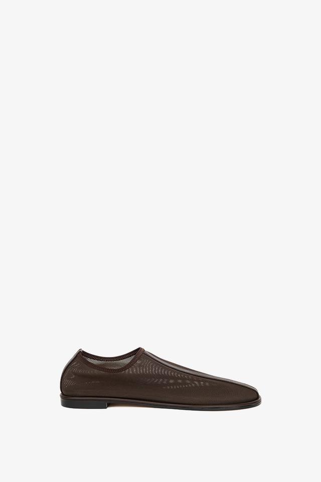 10mm Puglia Mesh-Sock Ballet Flat (Brown)