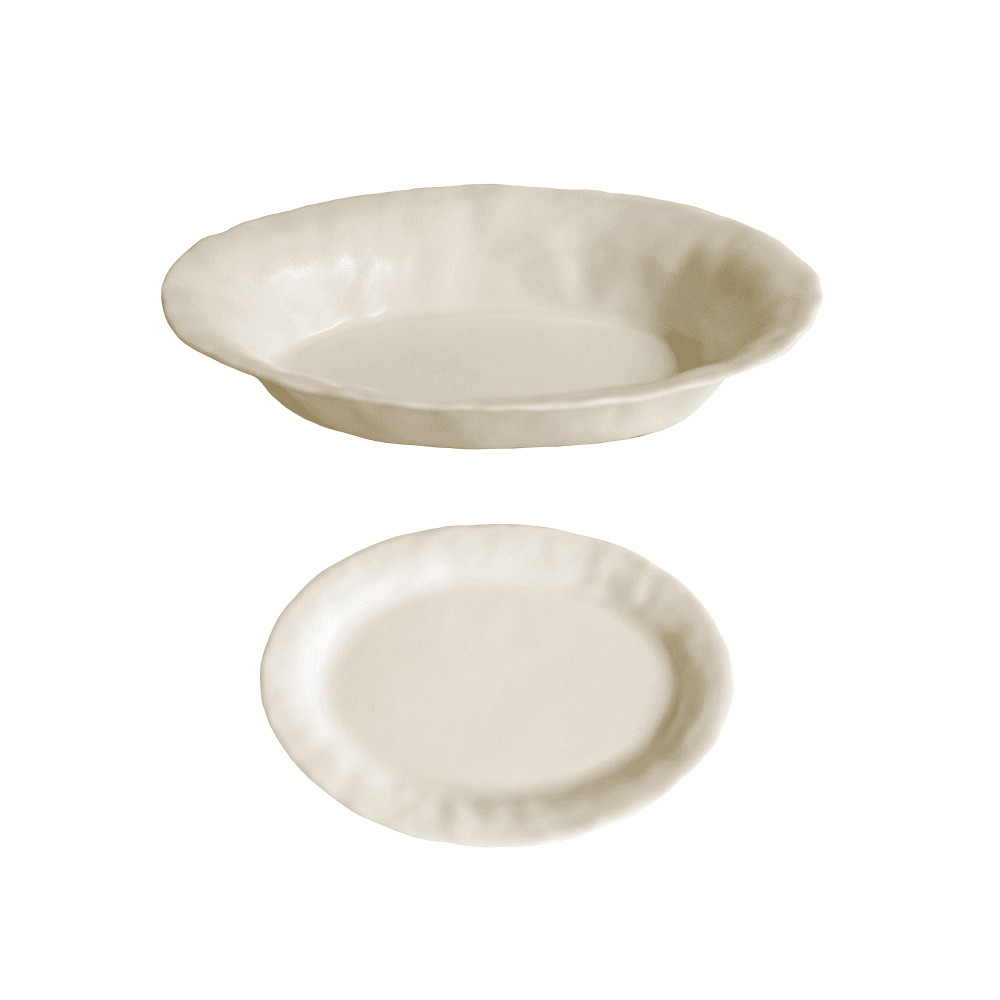 Oval Bloom Bowl & Oval Medium Plate Set