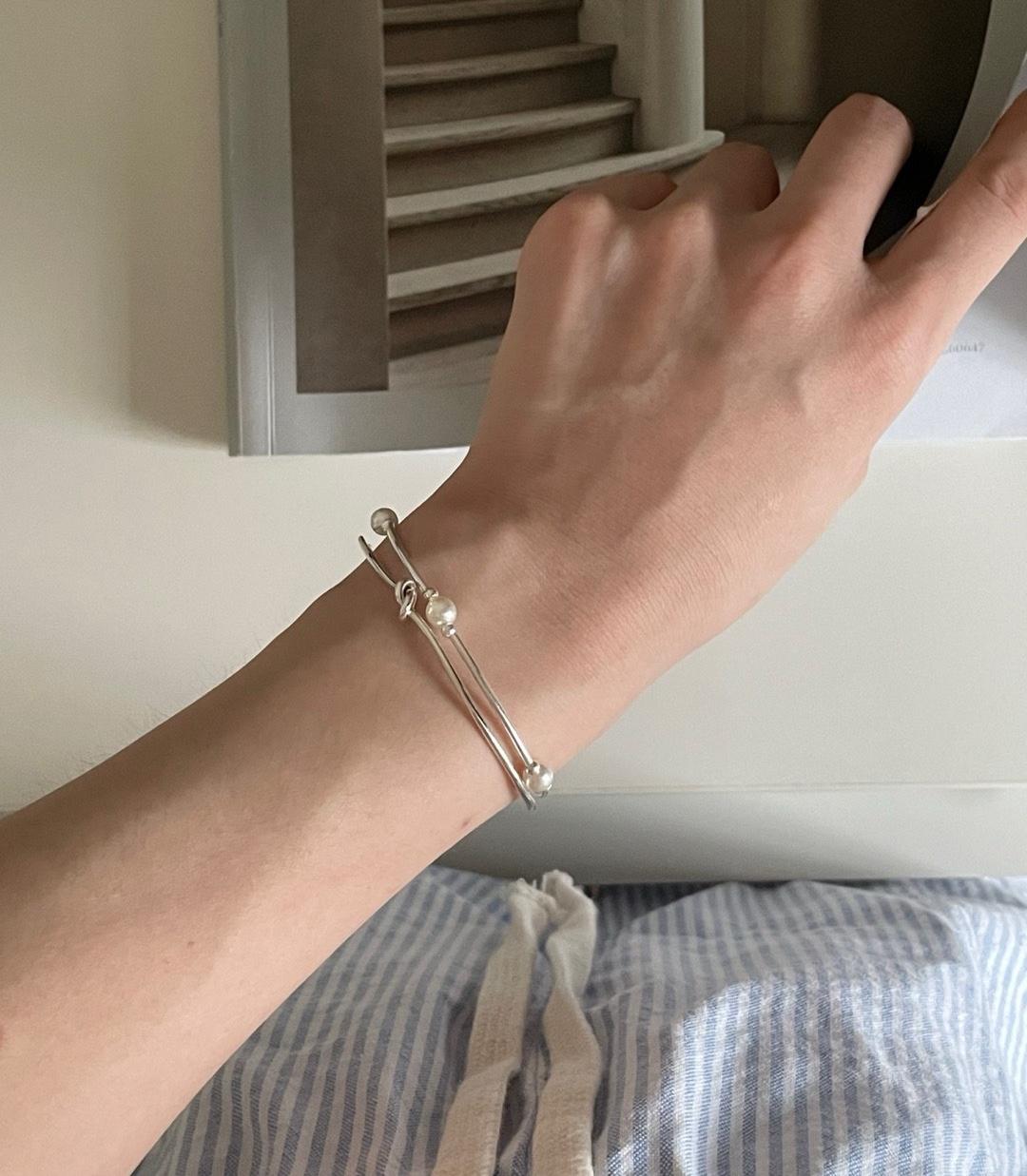 (silver925) Basic pearl bracelet *silver