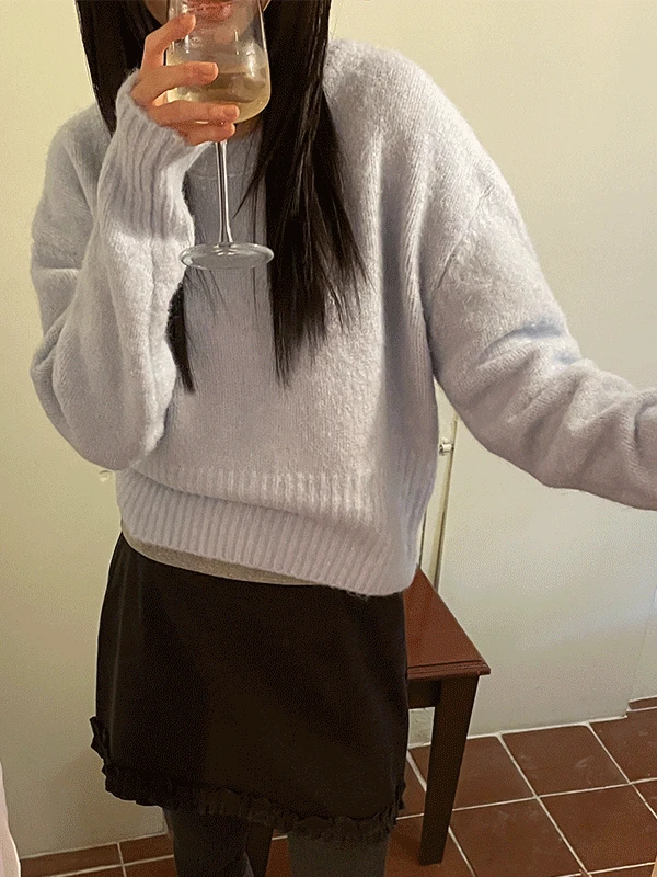 에센시 터치 소프트 라운드 긴팔 울니트