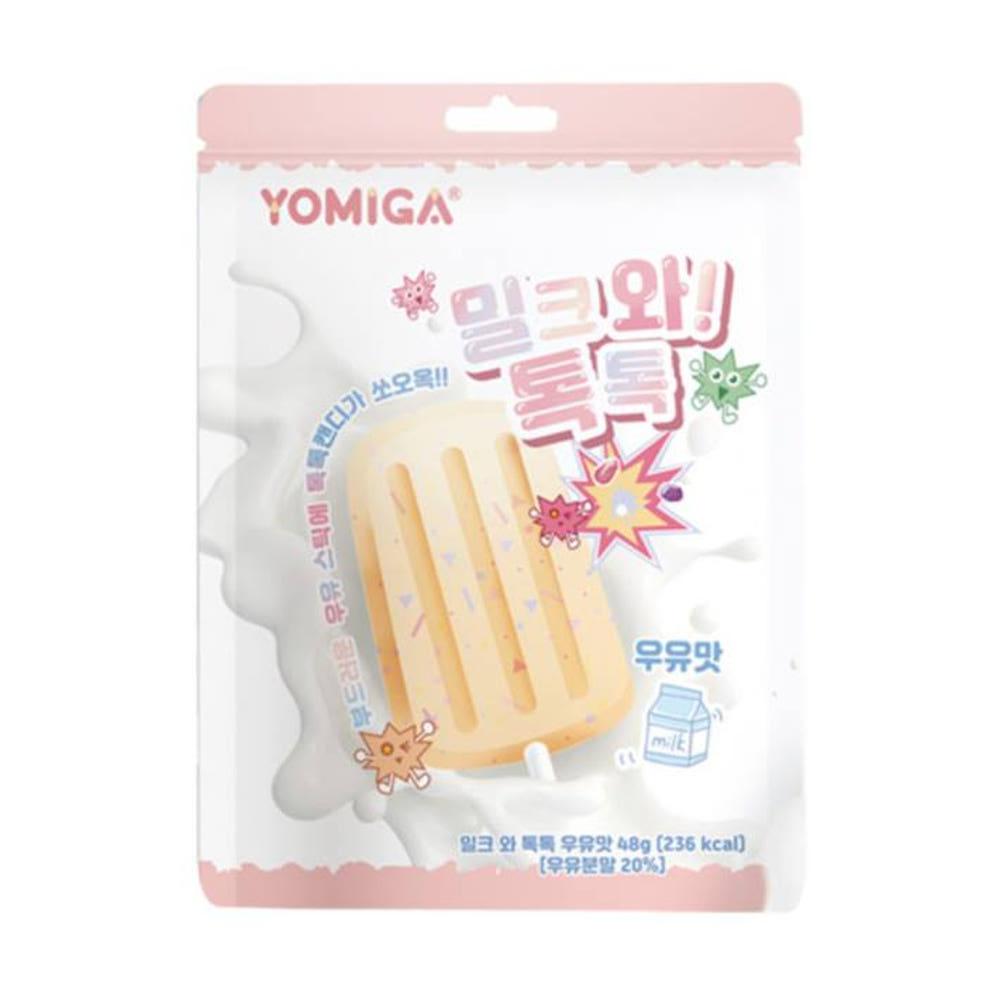 밀크 와 톡톡 우유맛캔디 48g 12봉 아이스크리모양캔디