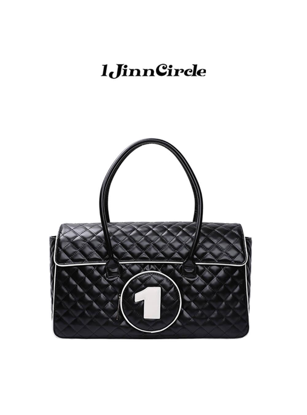 Diamond-quilting handbag