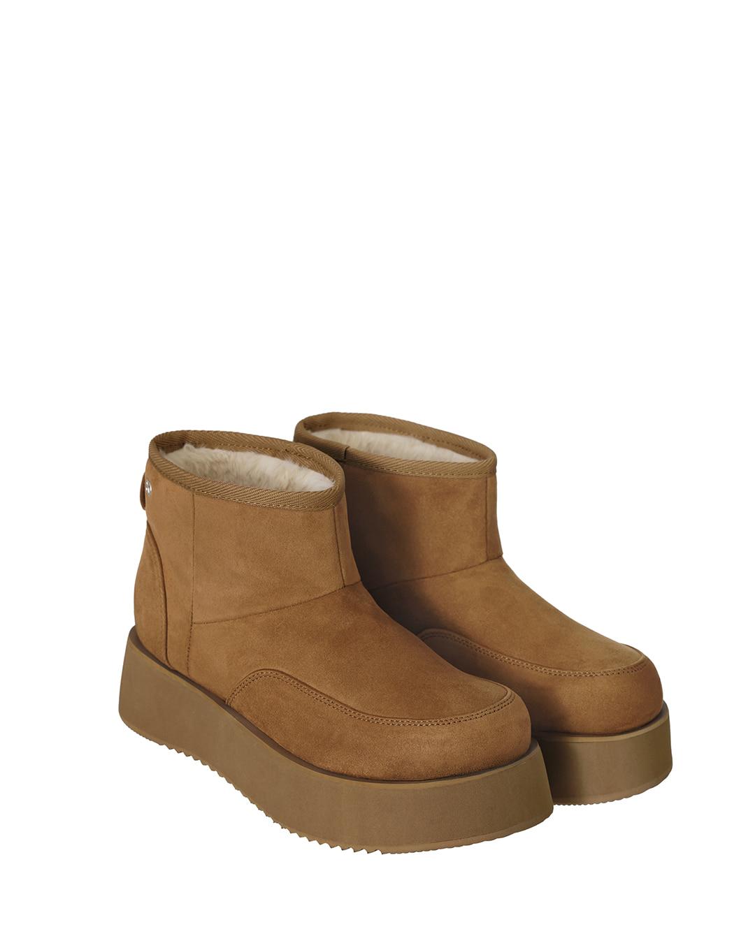 Hatched Winter Short Boots · 해치드 윈터 숏부츠 / 카멜