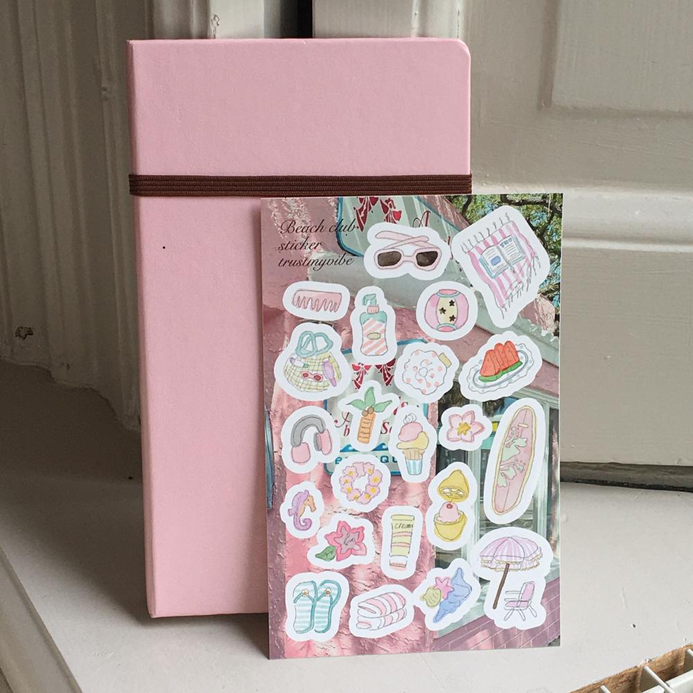 beachclub drawing sticker