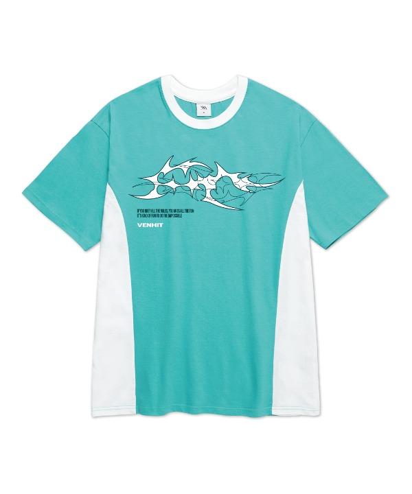 SCAR 배색 반팔티