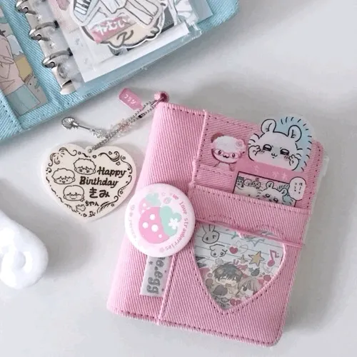 5공 데님 하트 펀칭 바인더