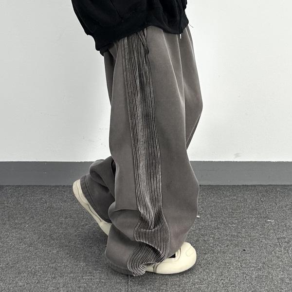 코듀로이 라인 기모 츄리닝