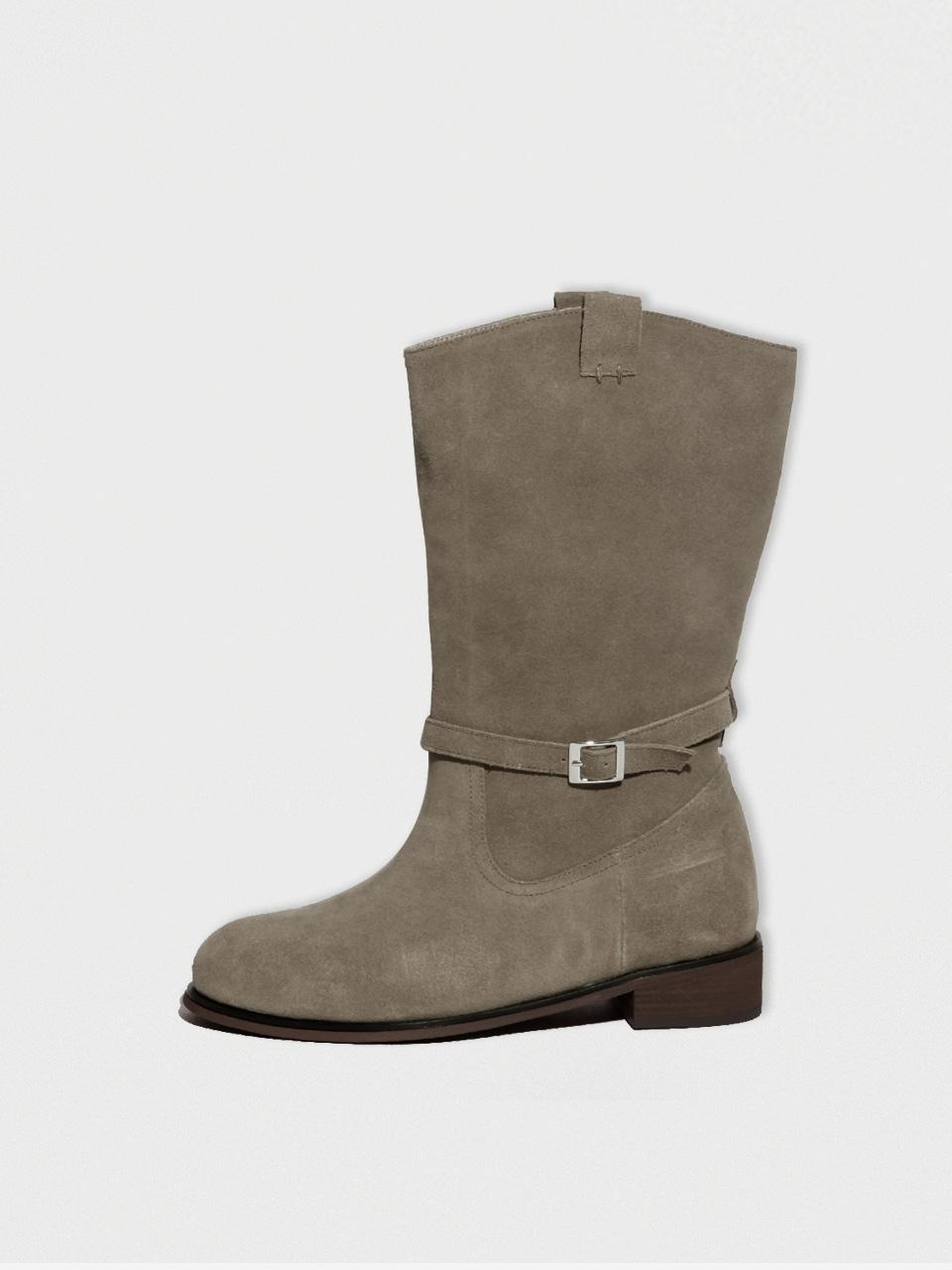 2Colors_핸드메이드 카우 스웨이드 스트랩 미들부츠ㅣKM107-P