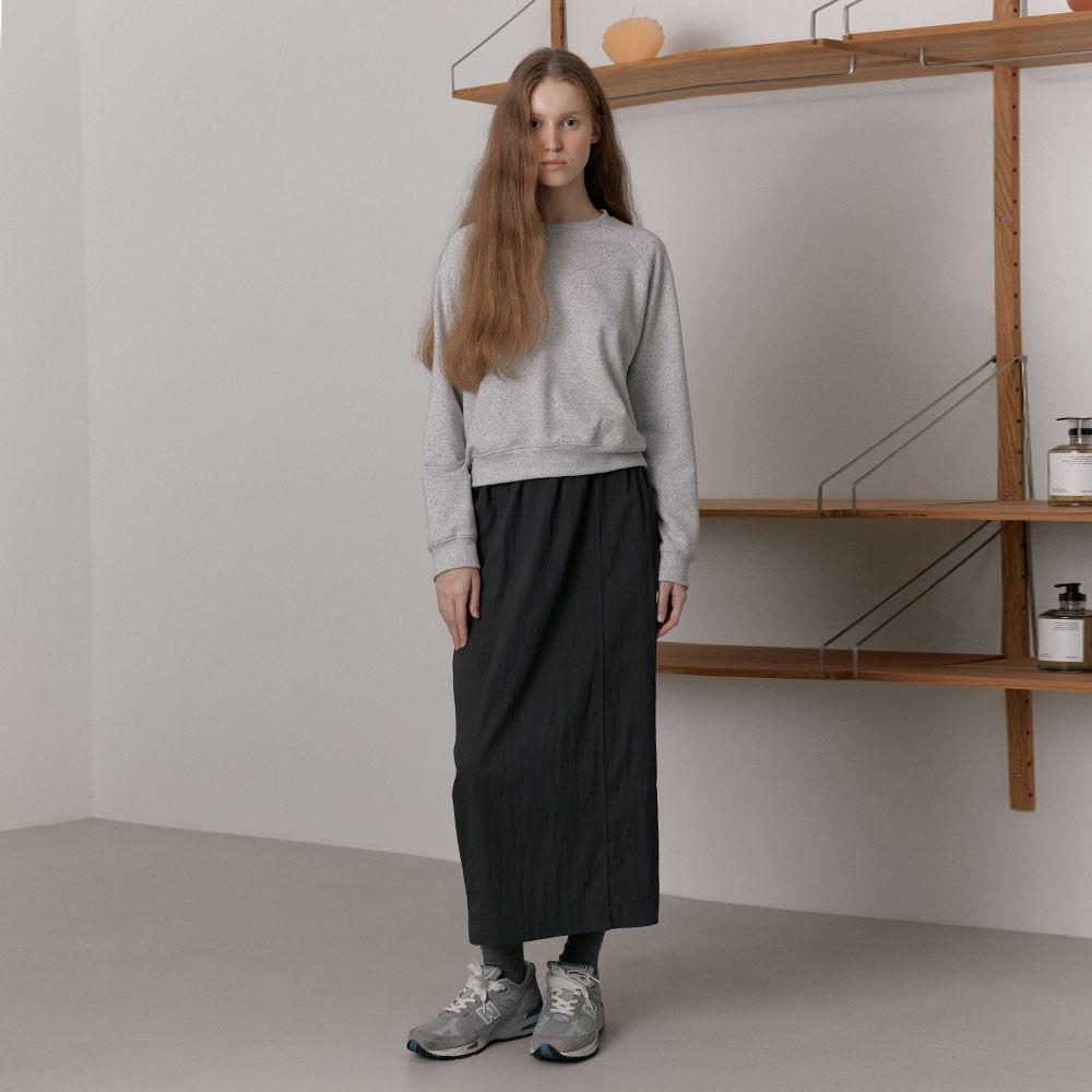 [2차] Nylon Banding Skirt (Charcoal)