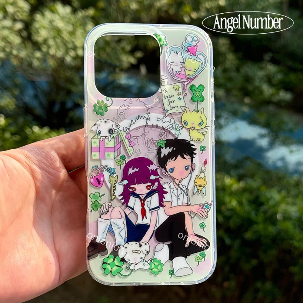 엔젤넘버 첫사랑 네잎클로버 아이폰 케이스