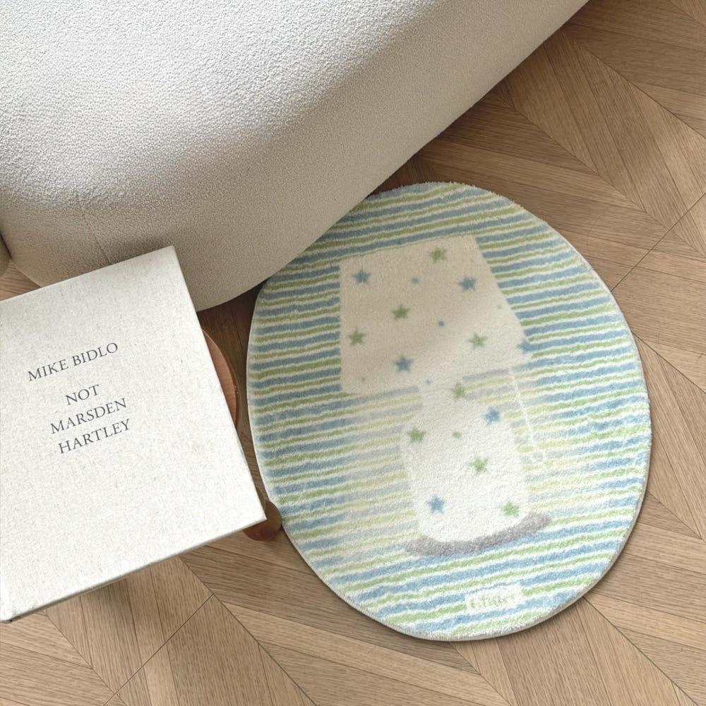 수심 Starry Lamp Rug 스테리 램프 러그 카펫 현관 원형 매트 선물 유니크