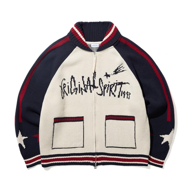 심볼 로고 코위찬 가디건_아이보리