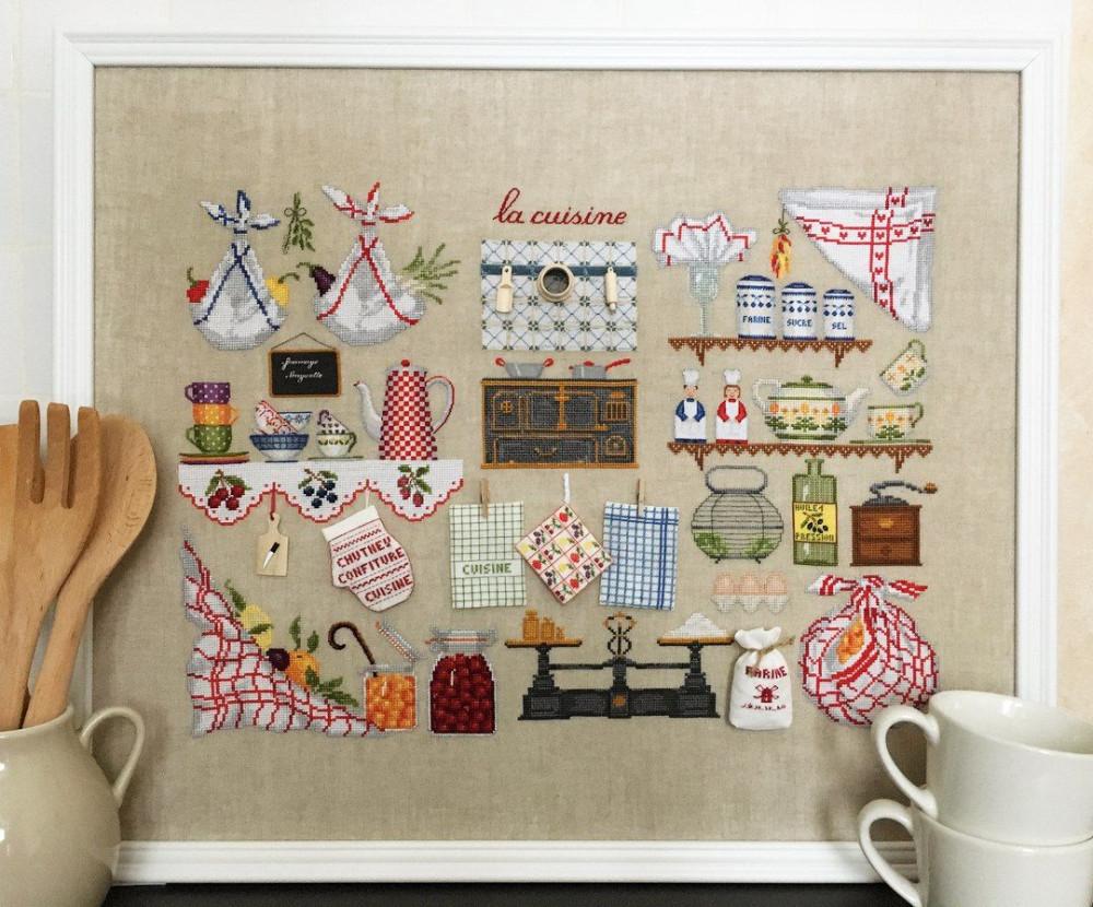 La cuisine (Kitchen) - 프랑스 Le Bonheur 십자수 키트