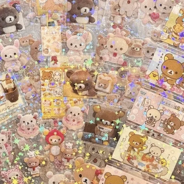 🐻🐻‍❄️리락쿠마 코리락쿠마 스티커 다꾸스티커 미니스티커 최저가 폰케이스 스티커 에어팟케이스 스티커 4장세트