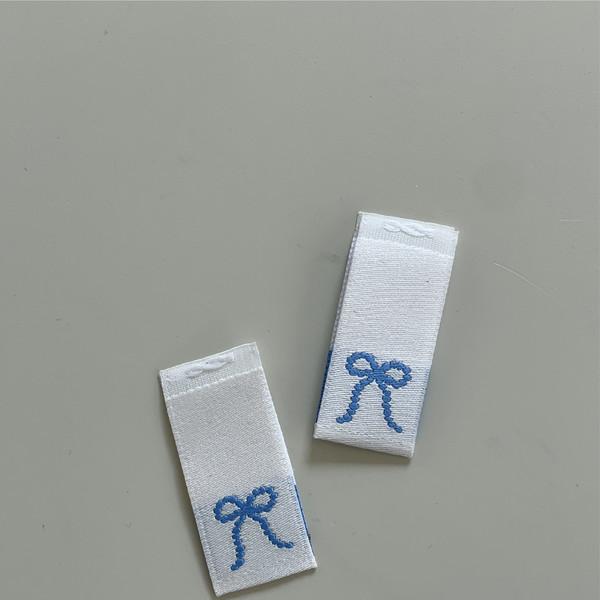 Petit Ribbon Label - Blue (4ea)🎀