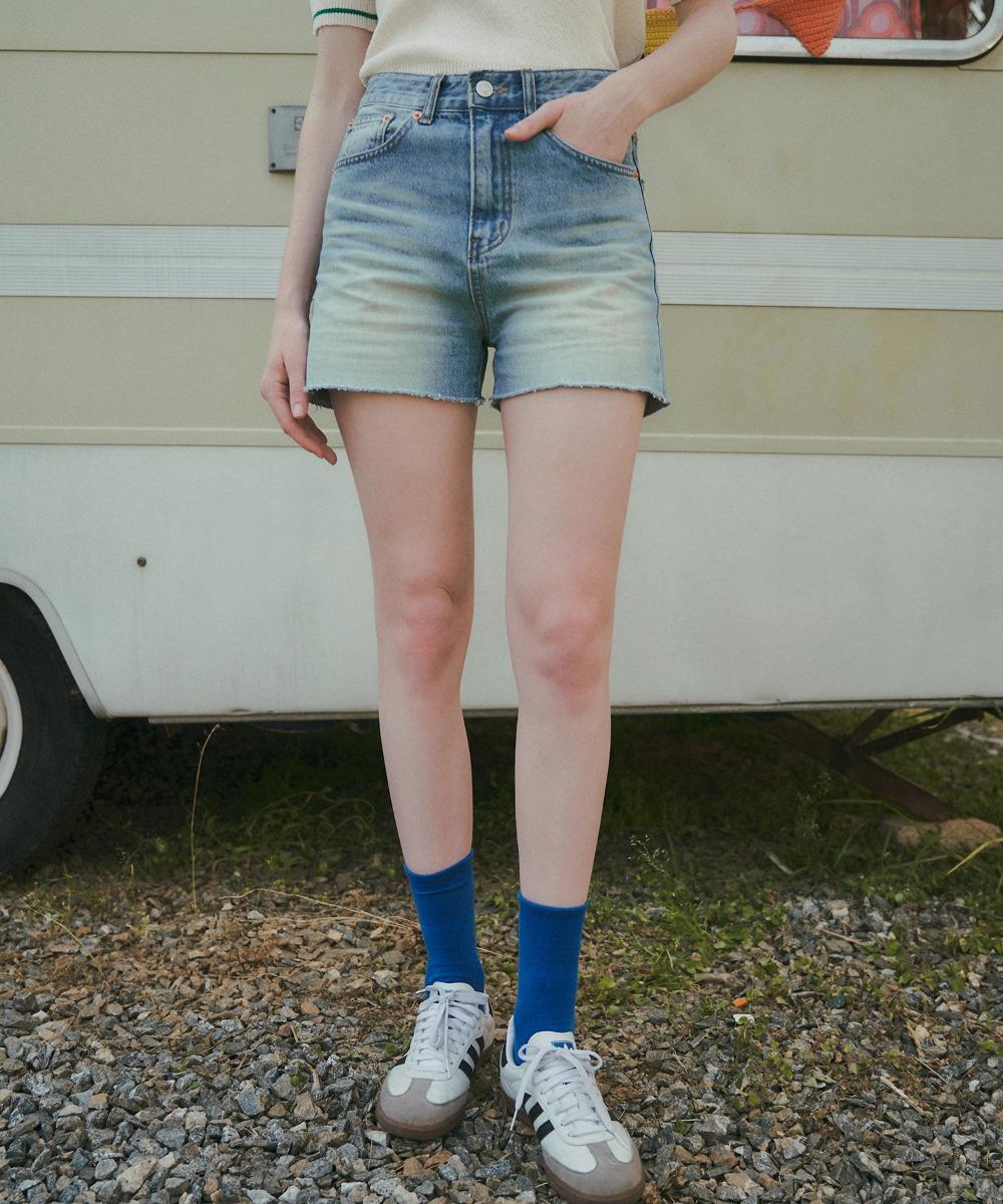 P3150 커팅 데님 쇼츠