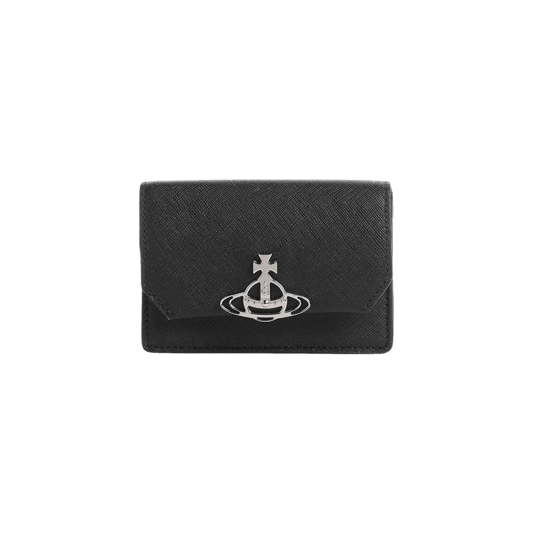 Vivienne Westwood Saffiano Cow Leather Card Holder Black