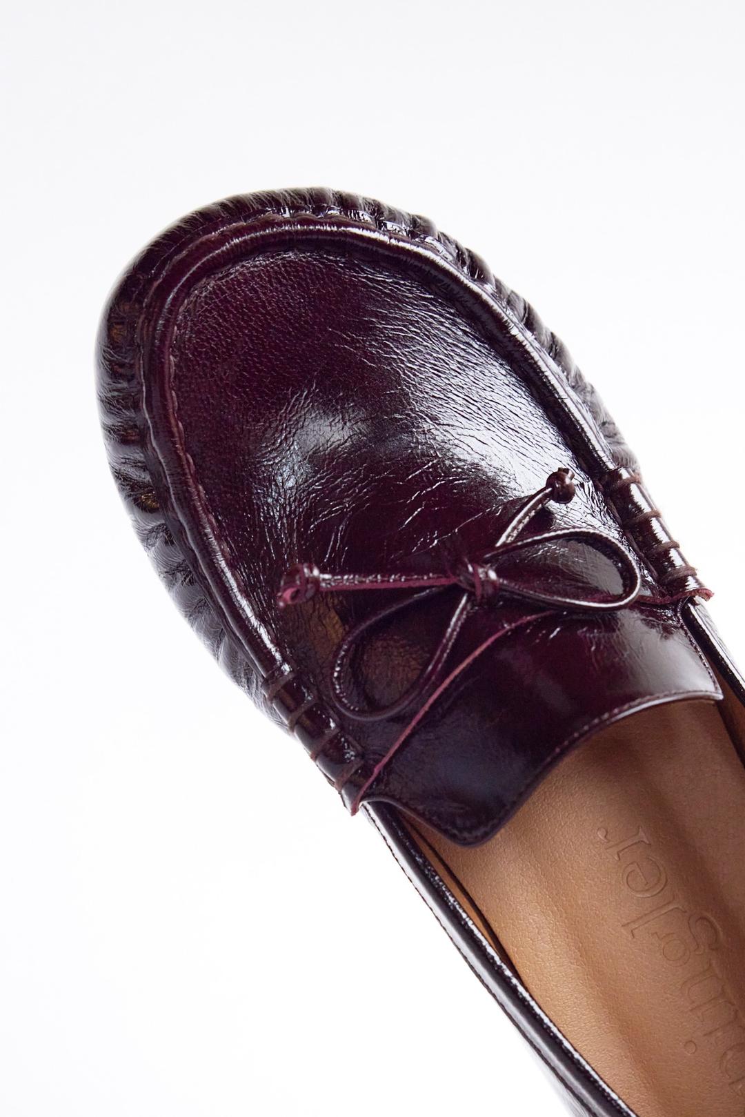 WRINKLED LOAFER TOE - BURGUNDY