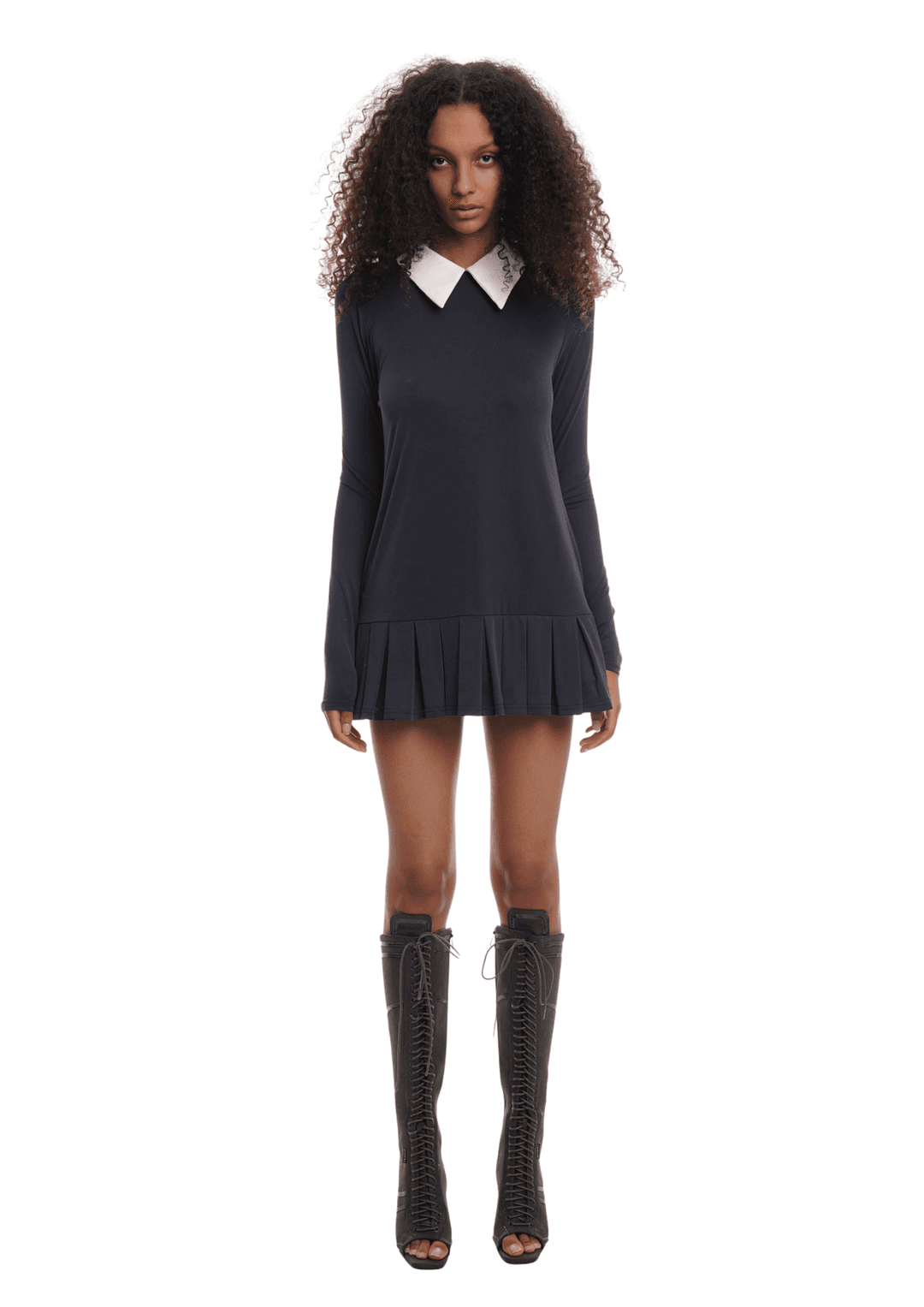 UNIFORM DRESS IN WASHED BLACK - Washed Black / XS