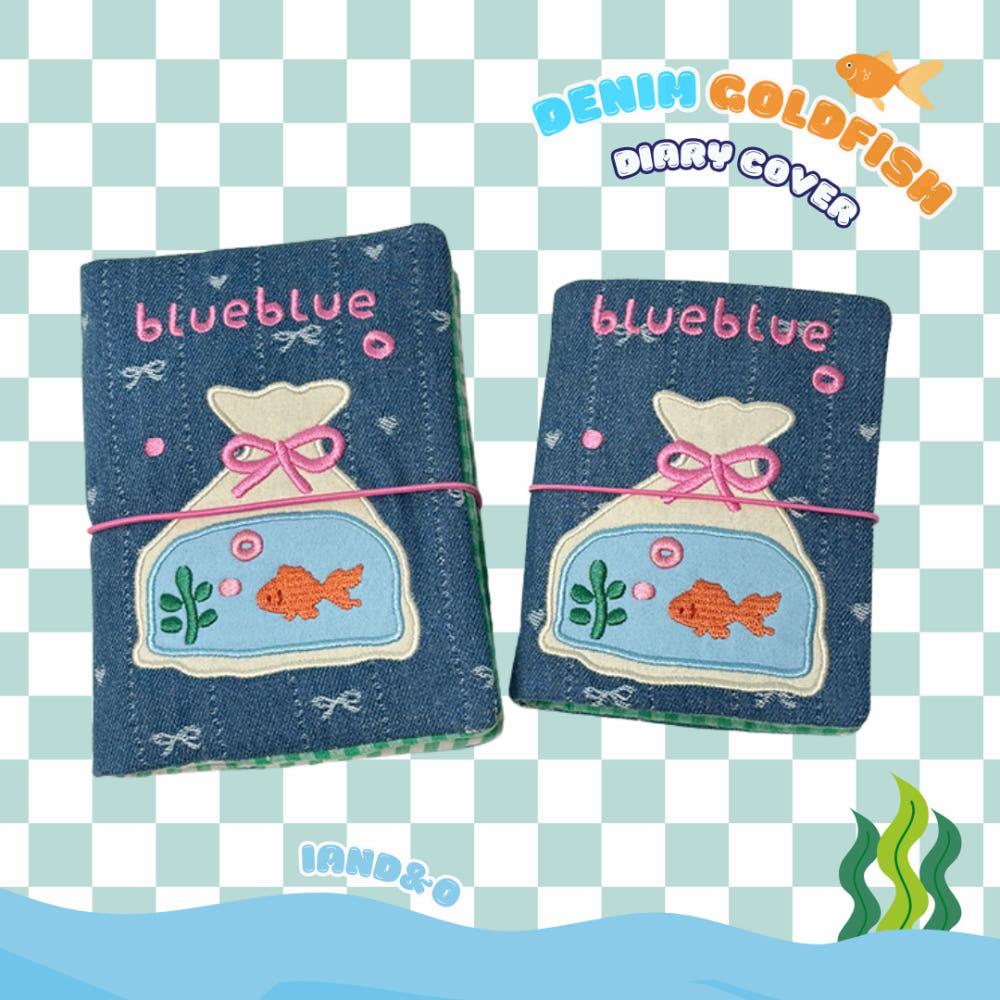 아이앤드오 Denim Goldfish Diary Cover 금붕어 다이어리커버 어항북커버